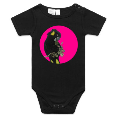 Yellow Tailed Black Cockatoo - Onesie Thumbnail