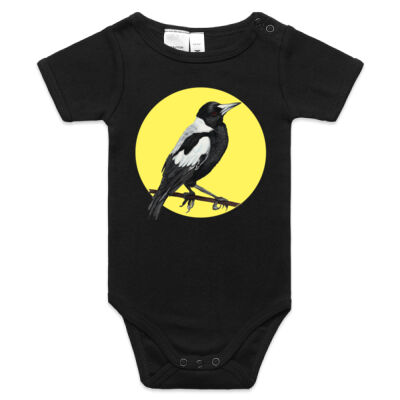 Australian Magpie Baby Onesie 2 Thumbnail